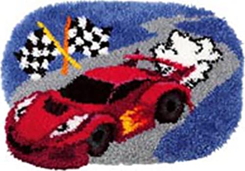 Tezkim Latch Hook Kits For Adults Kids Car Doormat Rug Making Kits With Printed Canvas Rug Crochet Yarn Kits Carpet Diy Needlework Tapestry Kits Creative Gift Home Decoration 20.5Inch X13.8Inch #TOP16