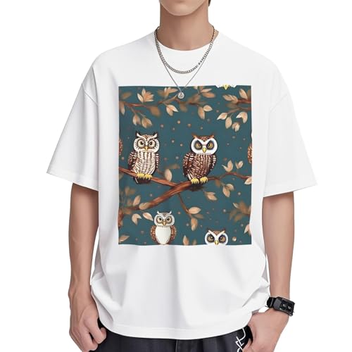 T-shirt hiboux femme ample en coton pour cacher les formes avec style