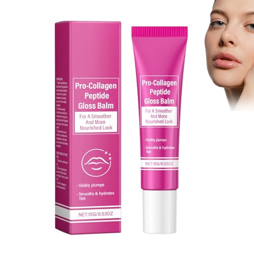 Pink Lip Serum Plumper,Pro-Collagen Peptide Gloss Balm,Hydrates & Smooths Lips,Glow Color Changing Lip Oil,Hydrating Lip Stain for Women,Lasting Waterproof High Pigmented Velvet Lipstick (1PC, 15G)
