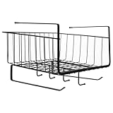 VICASKY Unterbau hängekorb aus Stabilem Carbonstahl Küchen Schrank organizer Platzsparender Drahtkorb mit Verdicktem Aufhängesystem für Büro Speisekammer und Bad Belastbar und Formstabil