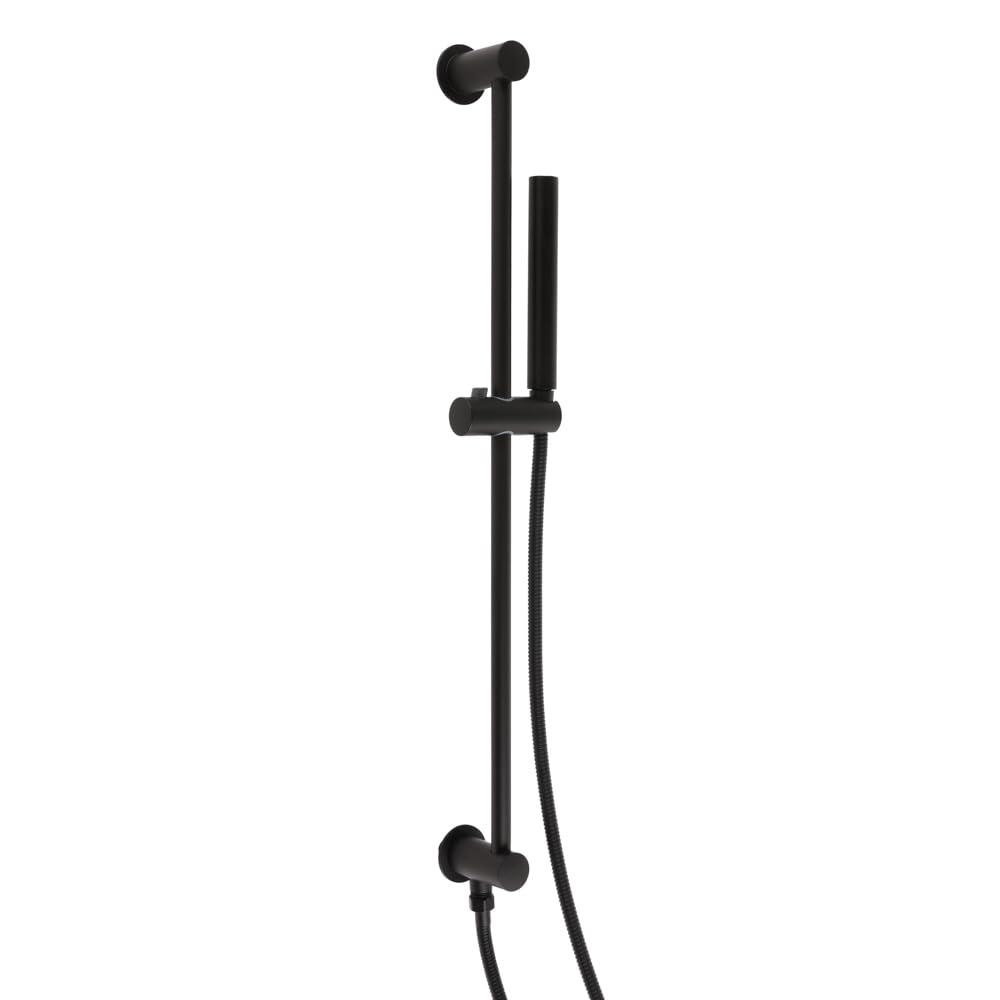 Milano Otto Riser Rail Pencil Hand Shower Integrated Elbow - Black