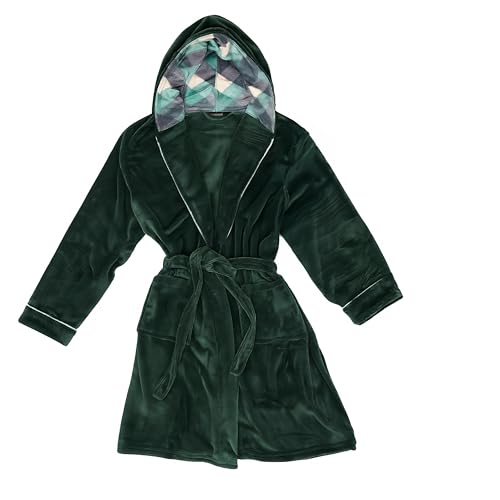 Mon Chateau Flannel Robe, Cozy Unisex Bathrobe for Men & Women, Plush Sleepwear & Lounge Robe for All-Day Relaxation