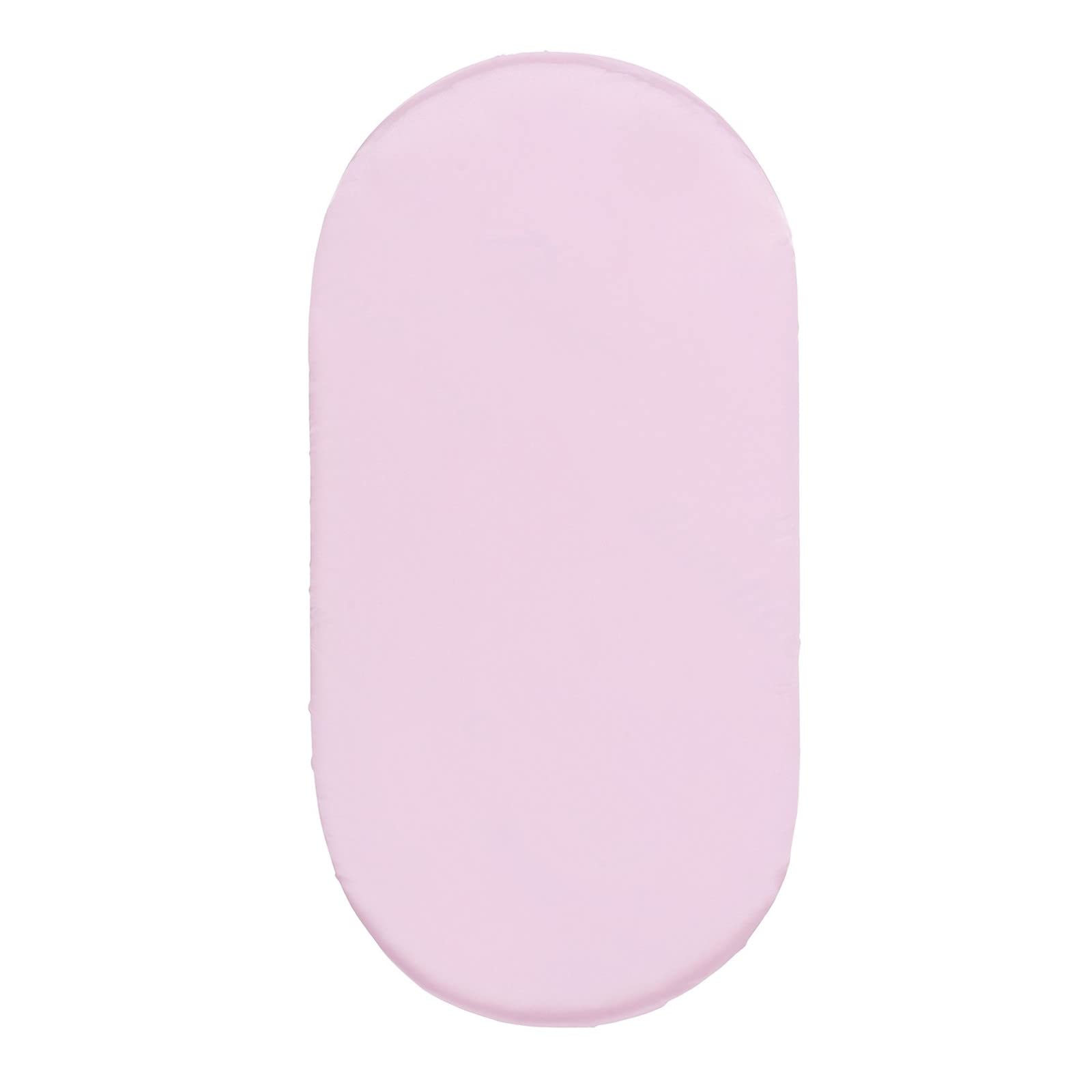 Hiseng Solid Color Baby Crib Fitted Sheets, Silk Satin Cot Mattress Bassinet Sheets Mattress Protector Nursery Bedding for Boys and Girls, Soft Breathable Durable (Pink,82x41cm)