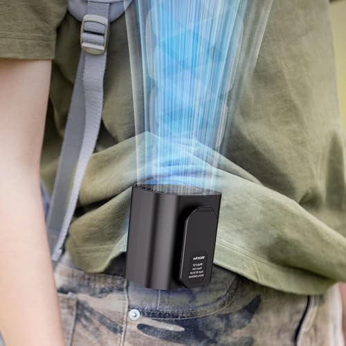 Ventilador de cinturón portátil recargable con batería de 6000 mAh para viaje 3
