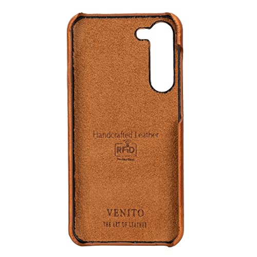 Venito Florence Leather Wallet Phone Case Compatible With Samsung Galaxy S23 Plus (6.6 Inches) Case - Extra Secure With Rfid Blocking - Detachable Phone Wallet (Antique Brown) #TOP6
