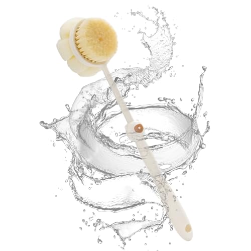 Cepillo Corporal Para La Ducha,Cepillo De Mango Largo Para Enjabonar | Limpieza De La Piel De Baño Cepillo De Doble Cara De Secado Rápido Para Mujeres Adolescentes Adultos Mayores