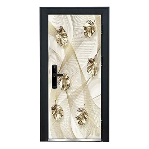 izielad Removable 3D Door Wallpaper Stickers Cover