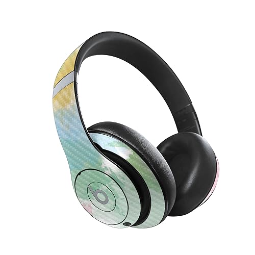 Image of MightySkins Carbon Fiber Skin Compatible with Beats Studio Pro - Watercolor White | Protective, Durable Textured Carbon Fiber Finish | Easy to Apply