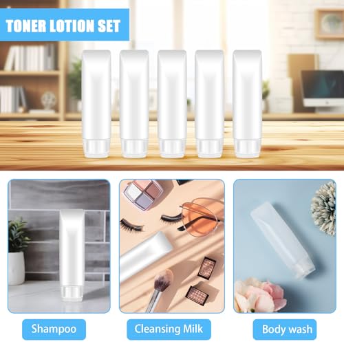 5 PCS Travel Bottles, 1 oz Travel Bottles for Toiletries Empty Refillable Toothpaste Tubes Containers, Small Mini Size Squeeze Toiletry Liquids Dispensers Leak Proof TSA Approved2