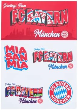 Lot De 2 Autocollants 3D FC Bayern München Logo Officiel - Résistants UV Et Intempéries