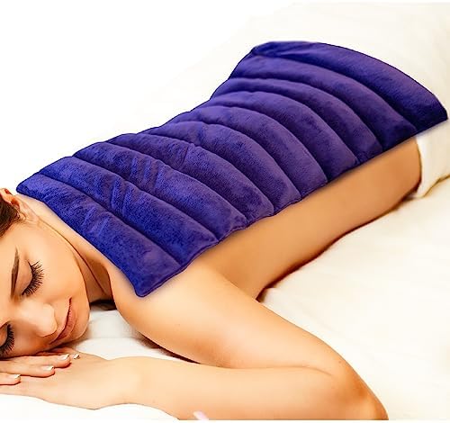 Heating Pad Microwavable Moist Heat Large Weighted Aromatherapy Warm Hot Compress Wrap for Back Pain Relief, Neck and Shoulders, Cramps, Arthritis, and Anxiety with Natural Lavender Scent by TheraCool