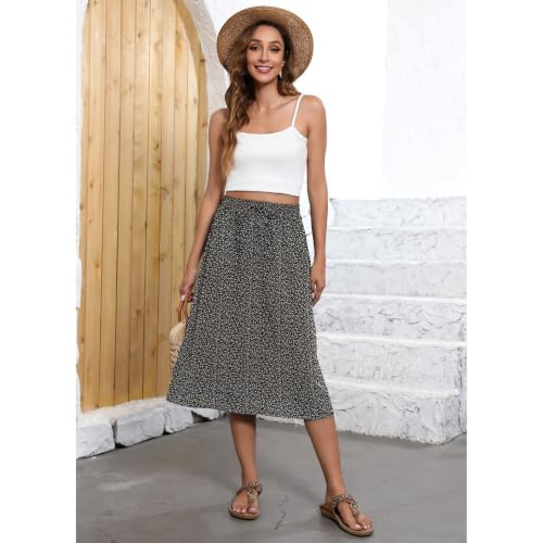 Image of Witsmile Flowy Skirt Elastic High Waist A-Line Skirt with Pockets Bohemia Cover-up for Women 2026 Trendy(S-2XL)