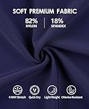CharmLeaks Women Front Zip One Piece Swimsuit Athletic Racerback Lap Bathing Suit Hop Pink/Navy M - Image 4