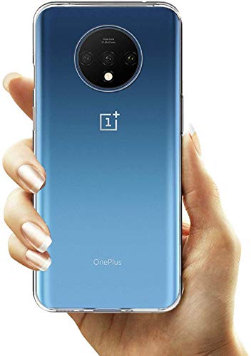 Image of COVERBLACK Rubber Silicone Back Cover for OnePlus 7T - Transparent