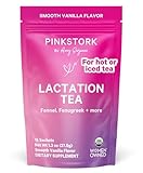 Pink Stork Lactation: Smooth Vanilla Nursing Support Tea -Organic Loose Leaf Tea in Biodegradable Sachets -Natural Breastfeeding Support -Enhance Breast Milk Nutrition, Supply