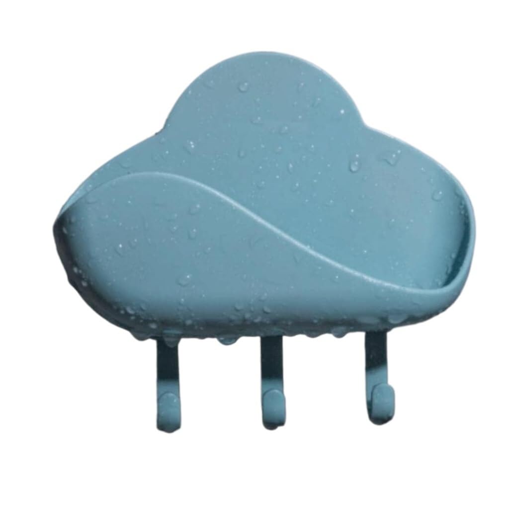 Soap Dish， Simple Wall Mounted Soap Dish Portable Soap Case Plastic Soap Case Box Saver with Drainage soap Dishes for bar soap No Drilling Easy to wash(Blue)