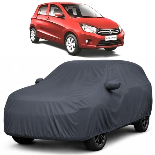 Image of Autofact Premium Car Cover for Celerio 2014-2021 | All Weather Waterproof Full Body Car Cover | Light-Weight Triple-Stitched Outdoor Shield with UV Protection, Dustproof & Heat-Resistant