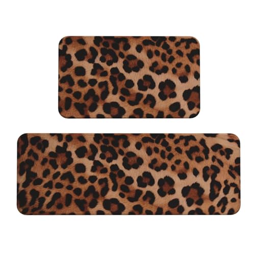 Tapis de cuisine léopard pour buanderie et sol design