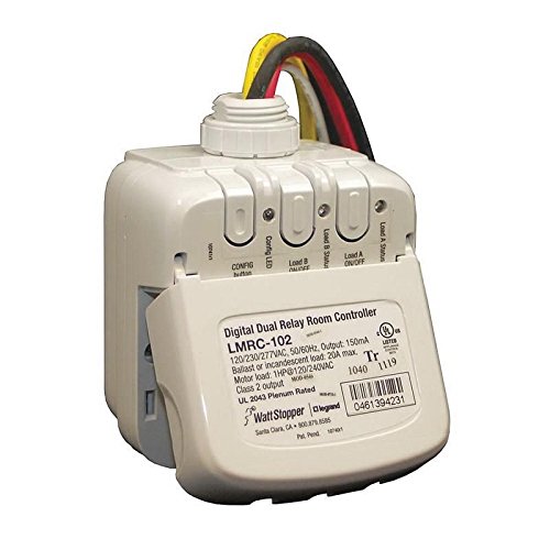 Wattstopper LMRC-102 Box Mount Dual Relay On/Off Digital Room Controller 120 - 277 Volt AC 600 Milli-Amp