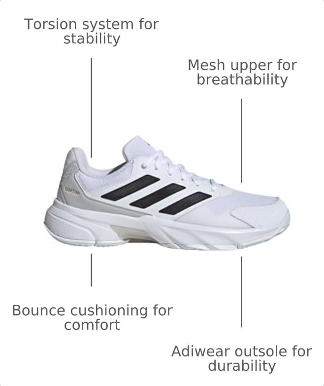 Image of adidas Mens Courtjam Control 3 Tennis Sneakers Shoes - Blue