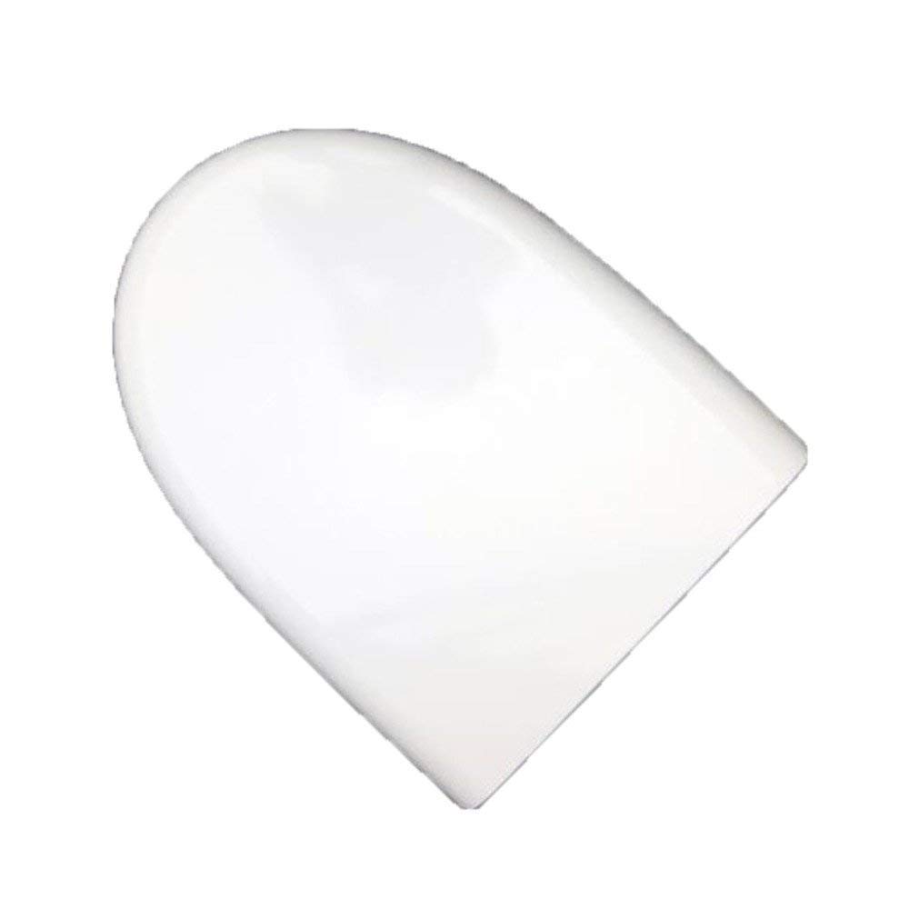 Asiento de inodoro universal grueso en forma de U, tapa empotrada, color blanco, 44 x 36 cm