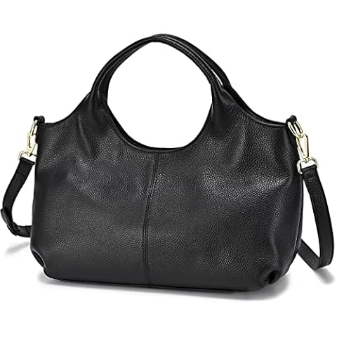 Oludel Genuine Leather Purse and Handbags for Women Shoulder Bag Designer Ladies Hobo Crossbody Bags, Black1, Mini Cover