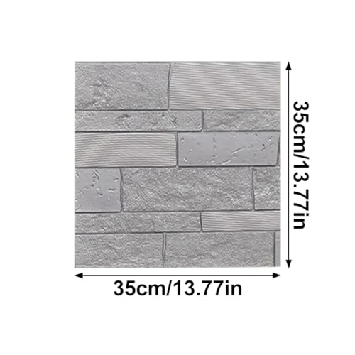 Plaque de parement brique 3D argent pour masquer les défauts de mur - 3
