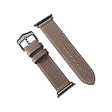 COGURE コグレ Apple Watch バンド 本革 コンパチブル アップルウォッチバンド 交換ベルト レディース 男女兼用 Series 10 9 8 7 SE 6 5 4 3 2 1 全機種対応 ギフトボックス COP01 42mm(Series 1/2/3) 44mm 45mm 46mm 49mm 対応 革色:エトープ/金具色:マットブラック