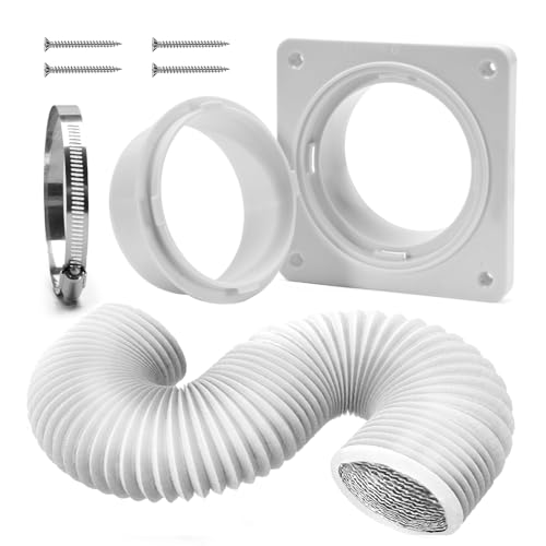 VIWINVELA Dryer Vent Wall Plate Quick Connector Snap to Vent Dryer Dock Connector Kit Fits 4 Inch Hose (Dryer Vent Connector)