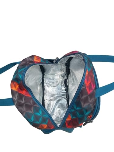 Image of APP Insulated Lunch Bag for Men & Women | 8.1 Litre Tiffin Carry Bag | ULY Matty Fabric | 2 Compartments | 25 x 26 x 5 Inches | Durable Reusable Lunch Bag for Office School College Travel Picnic