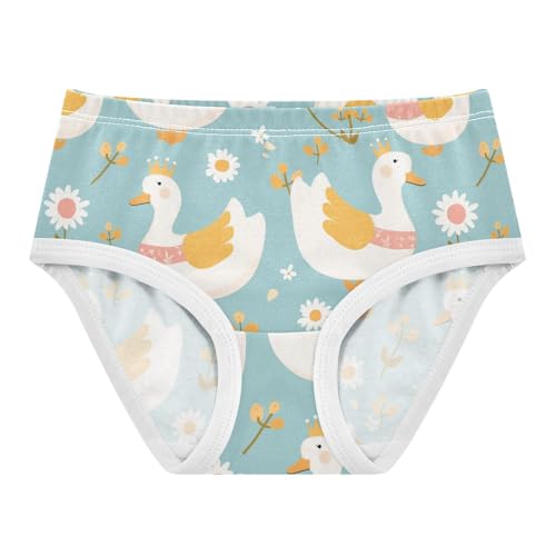 Wusikd White Ducks Girls' Underwear Cotton Crowns Girls Briefs Soft Toddler Underwear 2T - Main Image