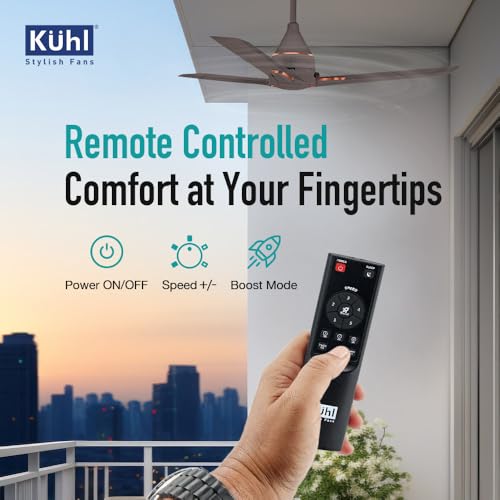 Image of KUHL Arctis A1 600 mm BLDC 65% Power Saving BLDC Ceiling Fan With Remote | BEE 5 Star Rated & ISI Marked | High Air Flow | 5 Year Brand Warranty on Motor | Espresso