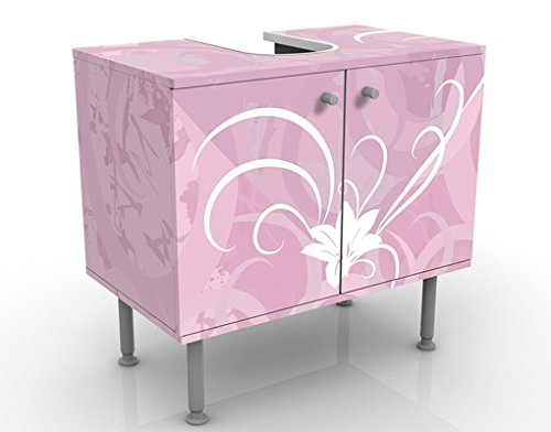 Meuble de lavabo Design Airy Love 60 x 55 x 35 cm, Petit, 60 cm de Large, réglable, lavabo, Meuble de Salle de Bain, Meuble de Base, Salle de Bain, étroit, Plat