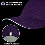GADIEMKENSD Women's Race Day Running Cap Performance Mesh Hat Excellent Wentylacja Lightweight Reflective Safety, ciemny purpurowy, 53-60