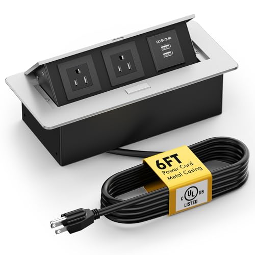 Kungfuking Recessed Power Strip Pop up Power...
