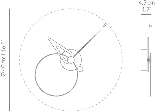 Miniatura 9 de NOMON Nomon Classic Pico - Reloj de pared, color nogal negro (PICNN)