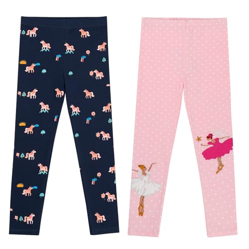 Leggings fille en coton confortable pour enfant de 2 à 7 ans