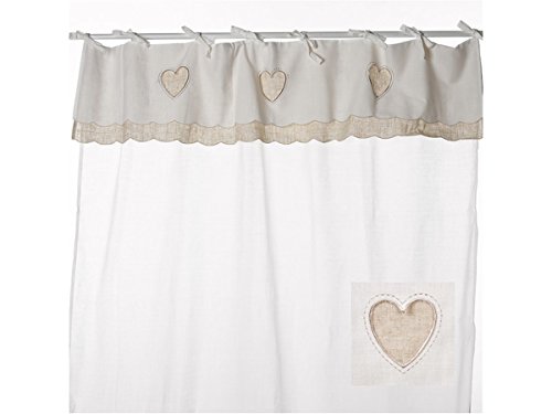 Simla - Rideau en Voilage écru et cantonnière Lin Lin - 140 x 280 cm