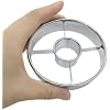 3.86 Inch Donut Cutter, Stainless Steel Doughnut Cutter Professional Baking Mold Tool for Perfect Donuts Bagels Cookies Biscuits