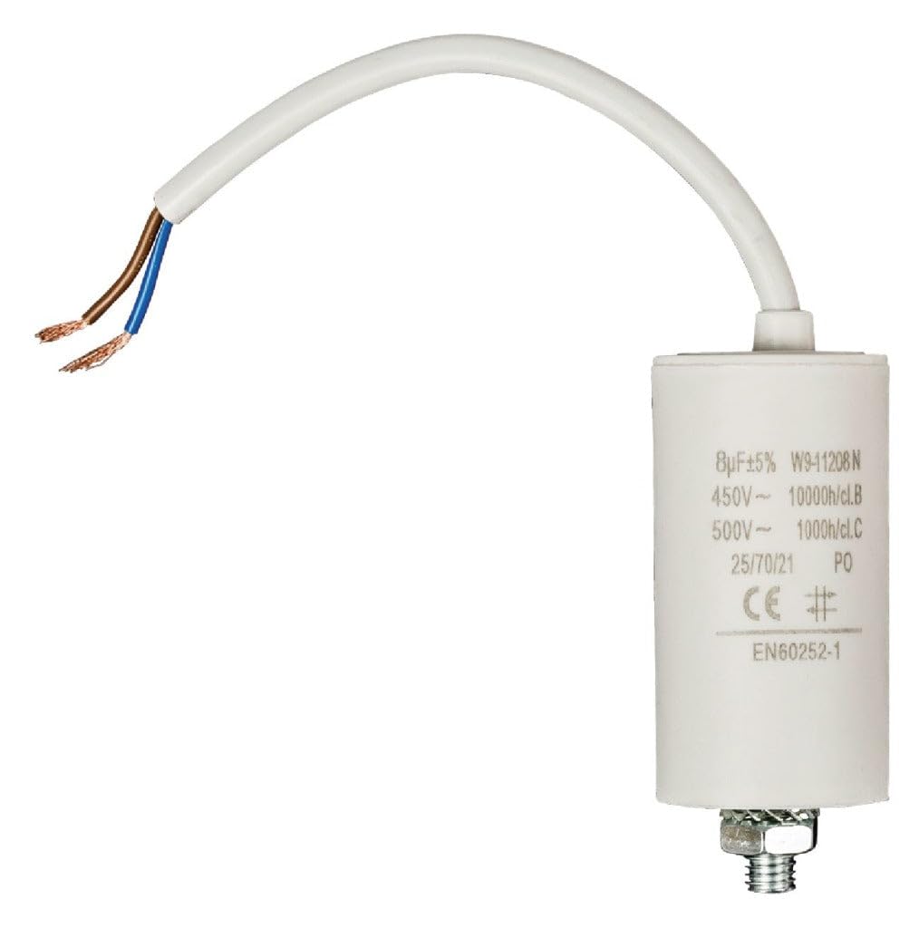 NEDIS Fixapart Capacitor 8.0 µF / 450 V, Motor Pump Start Run, with Inline Tail Cable