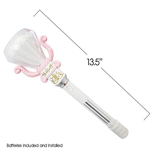Artcreativity Multi-Color Spinning Diamond Wand With Led Handle, 13.5 Inch Light Up Princess Wand For Kids, Fun Pretend Play Prop, Kid Party Favor, Birthday Gift Toy For Boys & Girls - Colors May Vary #TOP1