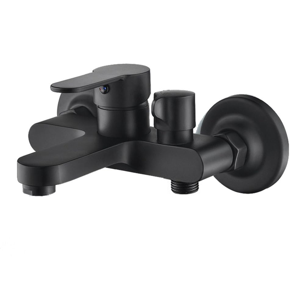 Robinet de douche laiton noir mat pour une ambiance spa et baignoire relaxante