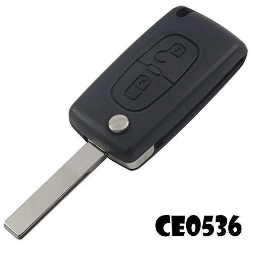 Pro-Plip CLE plip compatible pour Peugeot 208 307 308 107 207 407 SW modèle ce0536 Lame rainure Coque telecommande Cover