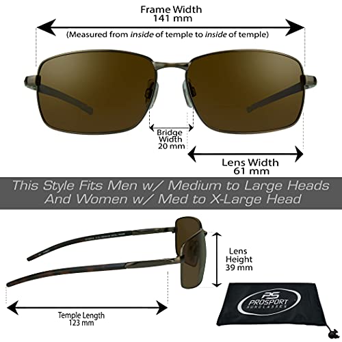 proSPORT Polarized Bifocal Sunglasses Men Women Fishing Driving Boating Golf Bronze Brown Premium +3.00 Anti Glare TAC Lenses Durable Metal Alloy Frames Spring Hinge…3