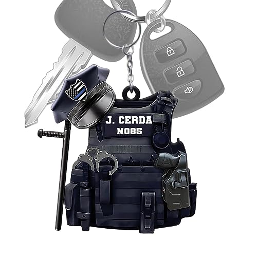 NEFLUM Llavero de regalo de policía – Llaveros colgantes, regalos de policía, llavero colgante, accesorios de fie para amigos y familiares Greatideal, e, 1