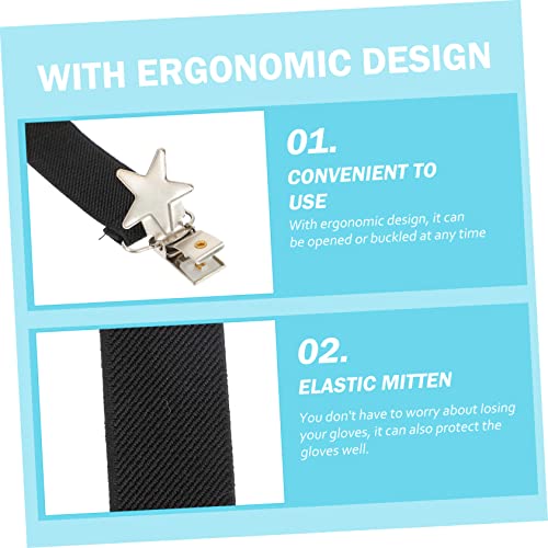 6pcs Children Elastic Glove Clips and Mittens Holders Adjustable Shawl Clips for Toddlers Waterproof Elastic Holders for Winter Wear2