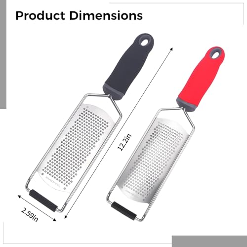 Ralladores de Queso de Acero Inoxidable, Set de 2 Piezas 12.2 Pulgadas miniatura 3
