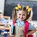 Back to school hair bows for girls, pencil bow clips alligator hairpins barrettes for kids uniform decor accessories gift (E)