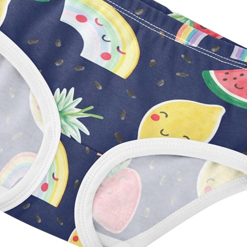 Cute Rainbow Fruits Navy Cute Panties Girl Girls Underwear Toddlers Cotton Stylish Kids Briefs Undies 2t4