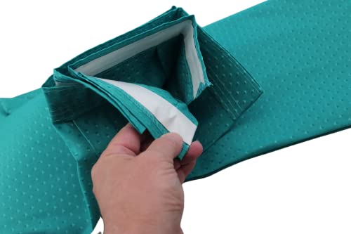 Diamond Stitch Fabric Bathroom Sink Skirt Utility Sink Waterproof Fits Standard Size Sinks Adds Bathroom Storage (Turquoise) Large #TOP2